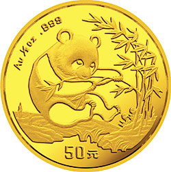 1994年熊猫1/2盎司普制金币