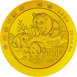 1994年熊猫12盎司精制金币