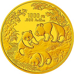 1992年12盎司熊猫精制金币