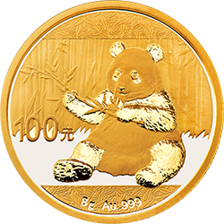 2017年熊猫8克普制金币