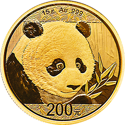 2018年熊猫15克精制金币