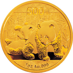 2010年熊猫1盎司普制金币