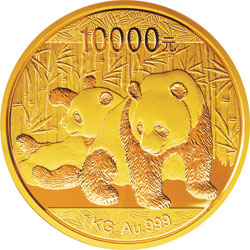 2010年熊猫1公斤金币