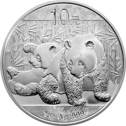 2010年熊猫1盎司普制银币
