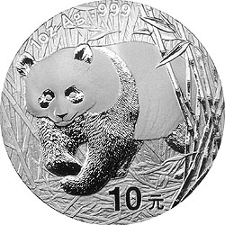 2002年年熊猫1盎司普制银币