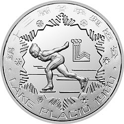 1980年第13届冬奥会-女子速滑30克精制银币