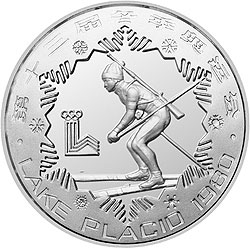 1980年第13届冬奥会-男子两项30克精制银币