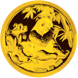 2007年熊猫1/20盎司普制金币