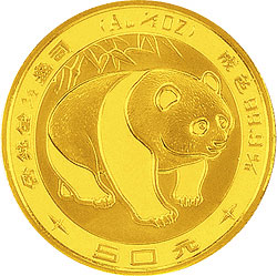 1983年熊猫1/2盎司普制金币