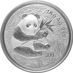 2000版熊猫金银纪念币1公斤精制银币