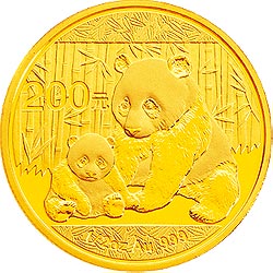2012年熊猫1/2盎司普制金币