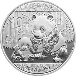 2012年熊猫1盎司普制银币