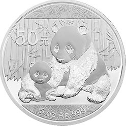 2012年熊猫5盎司精制银币