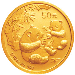 2006年熊猫1/10盎司普制金币