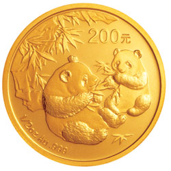 2006年熊猫1/2盎司普制金币