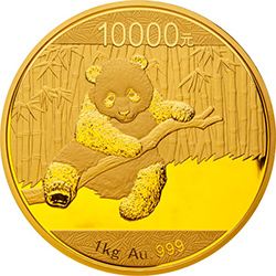 2014年熊猫1公斤精制金币