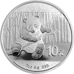2014年熊猫1盎司普制银币