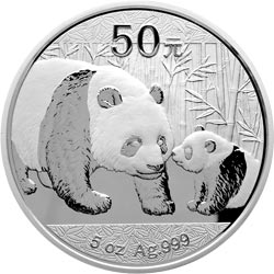 2011年熊猫5盎司精制银币