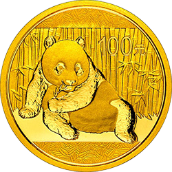 2015年熊猫1/4盎司普制金币