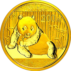 2015年熊猫1/2盎司普制金币
